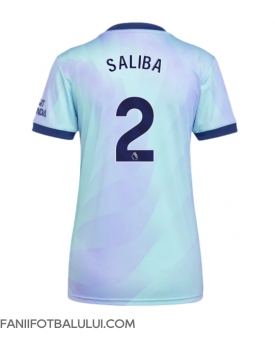 Arsenal William Saliba #2 Tricou Fotbal Replică 2024-25 Femei Treilea